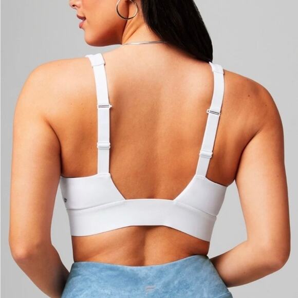 Fabletics Sz S All Day Every Day Adjustable Bra Sports Bra in White NWT - Picture 3 of 16